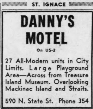 Driftwood Motel (Dannys Motel) - 1961 Ad (newer photo)